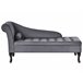 Beliani Chaise longue Terciopelo PESSAC Gris
