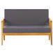 Beliani Conjunto longue Madera de acacia PALLANO Gris Oscuro