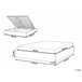 Beliani Cama con somier Poliéster DINAN 167x214 Beige