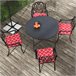 Cojines para Sillas Tela de Hilo Teñido Outsunny Rojo