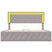 Cama con almacenamiento 200x180 Beige