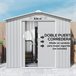 Caseta de Jardín Acero Galvanizado Outsunny Gris