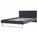 Beliani Cama con somier Terciopelo BELLOU 214x165 Gris Oscuro