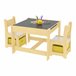 Juego de mesa para niños con 2 sillas Irixoa con cajas MDF Natural