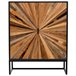 Armario de madera y metal de 2 puertas Negro