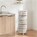 [en.casa] Carrito de cocina Steigen con 5 cestas redondas acero 33 Blanco