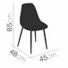 Acomoda Textil – Conjunto de 4 Sillas para Comedor Ergonómicas Blanco
