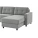 Chaise longue CIAN reversible 3 plazas gris Gris