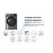 Lavadora Infiniton WM-N94ADK, 9 kg, 1400 rpm, Inverter, A Negro/ Inox