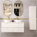 Conjunto de muebles con doble lavabo y columna Lexa 120 Conjunto de muebles con doble lavabo y columna Lexa 120 Blanco
