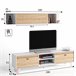 Mueble TV Kira 1 Estante 2 Puertas Roble/Blanco Blanco
