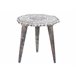 Beliani Conjunto de mesas ADRO Blanco/ Beige