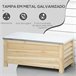 Baúl de Almacenaje Madera de Abeto, Metal Galvanizado Outsunny Marron