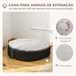 Cama para Perros Tela Oxford, Felpa y Algodón PP PawHut Multicolor