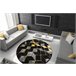 Alfombra GLOSS círculo moderno 400B 86 elegante glamour 120x120 Negro