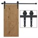 Herraje para Puerta Corredera Acero al Carbono HOMCOM 200 Negro