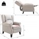 Sillón Relax Tela, Metal, Madera, Espuma HOMCOM Gris