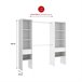 Vestidor Suit  columnas +  cajones Blanco