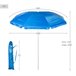 Aktive Sombrilla playa compacta e inclinable UV50 c/funda Azul