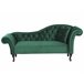 Beliani Chaise longue derecho Terciopelo LATTES Verde Oscuro