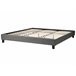 Beliani Cama con somier Poliéster ROANNE Gris