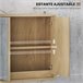 Armario con Espejo MDF, Melamina de Madera HOMCOM, hogar - baño Marron