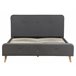 Beliani Cama con somier Poliéster RENNES II Gris Oscuro