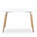 Mesa de Comedor Metal, Tablero de MDF de Grado E1, Madera de Haya 120x60 Blanco