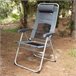 Aktive Silla plegable jardín reclinable 6 posiciones Gris