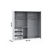 Armario NEVADA PLUS puertas correderas y 3 cajones 200x200cm Blanco