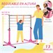 Barra de Gimnasia Acero HOMCOM, deportes y ocio - musculación Rosa