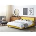 Beliani Cama con somier Terciopelo FITOU 170x214 Amarillo