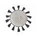 Beliani Cojín decorativo THISTLE Blanco/ Beige