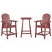 Beliani Conjunto bistro ADIRONDACK Rojo
