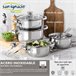 Bateria de cocina 7 piezas con juego de sartenes Multicolor