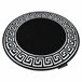 Alfombra HAMPTON Grecos círculo 160x160 Negro