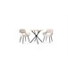 Juego de 2 sillas de comedor escandinavas Beige