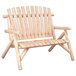 Banco de jardín de 2 plazas madera 119x85 Madera Clara