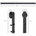 Kit de Accesorios para Puerta Corredera Acero de carbono HOMCOM 37 Negro
