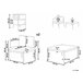Beliani Conjunto longue TERRACINA Gris Claro