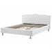 Beliani Cama con somier Piel sintética METZ 209x215 Blanco