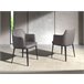 Silla comedor tela y patas acero negro Vison