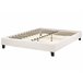 Beliani Cama con somier Bouclé ROANNE 150x213 Crema