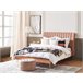 Beliani Cama con somier Terciopelo MARVILLE 162x225 Arena
