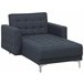 Beliani Chaise longue Poliéster ABERDEEN Grafito