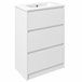 Armario de Baño Melamina de Madera, Cerámica Sintética kleankin 61 Blanco
