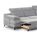 Chaise longue con cama TITUS Gris