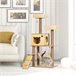 Árbol para Gatos Melamina de Madera, Yute, Poliéster PawHut Amarillo