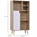Aparador Alto Melamina de Madera HOMCOM 60 Blanco