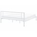 Beliani Cama con somier Metal CUSSET 187x209 Blanco
